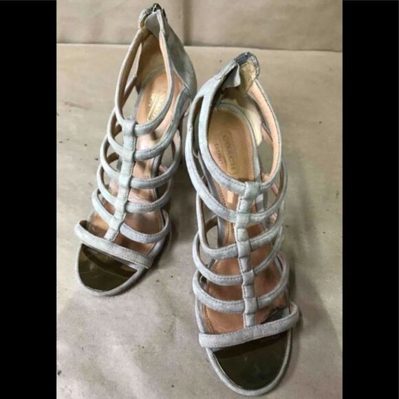 Firm 💵 Coach Lavania Suede Heels Size 6.5 - Picture 1 of 11